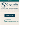 Tablet Screenshot of cayambismusicpress.com